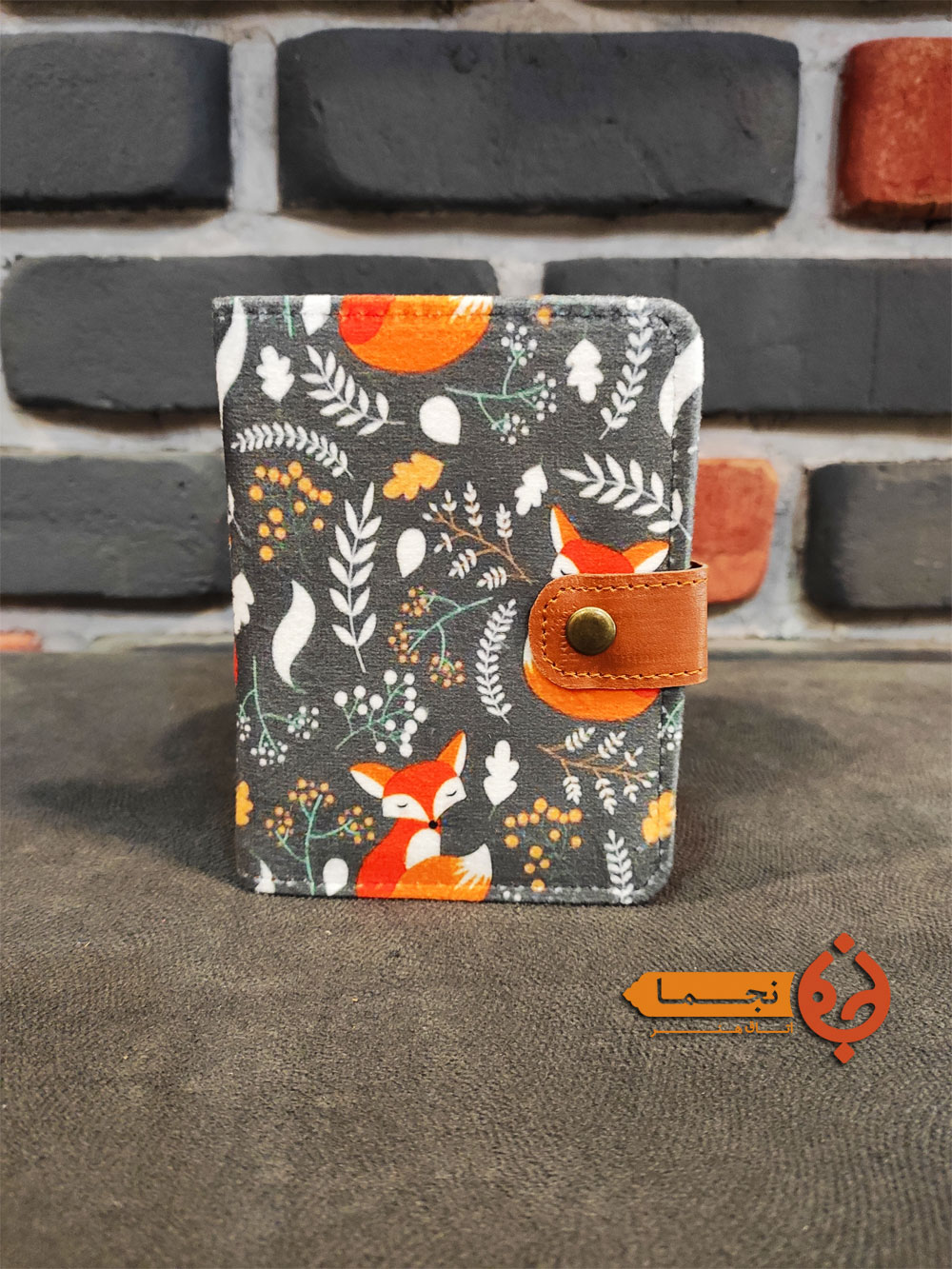 KPDC14 کیف پول کتی دکمه دار طرح روباه