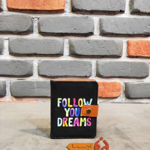 کیف پول کتی دکمه دار طرح follow your dream