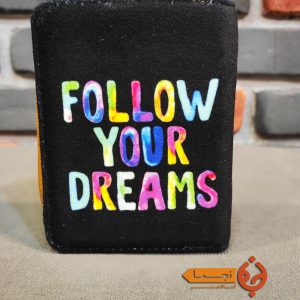 کیف پول کتی دور زیپ طرح follow your dreams