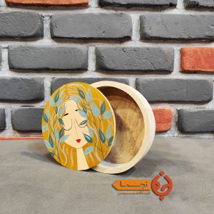جعبه چوبی پذیرایی نقاشی شده با دست