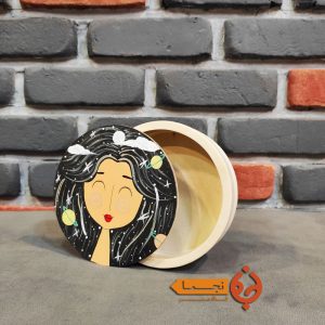 جعبه چوبی پذیرایی نقاشی شده با دست