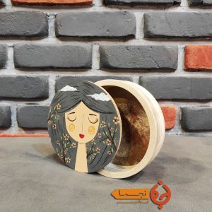 جعبه چوبی پذیرایی نقاشی شده با دست