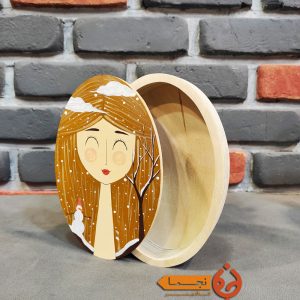 جعبه چوبی پذیرایی نقاشی شده با دست