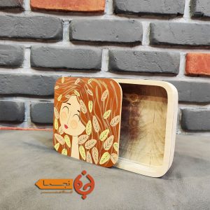 جعبه چوبی پذیرایی نقاشی شده با دست