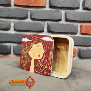 جعبه چوبی پذیرایی نقاشی شده با دست