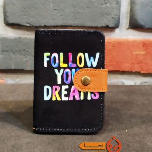 کیف جاکارتی دکمه دار طرح follow your dreams
