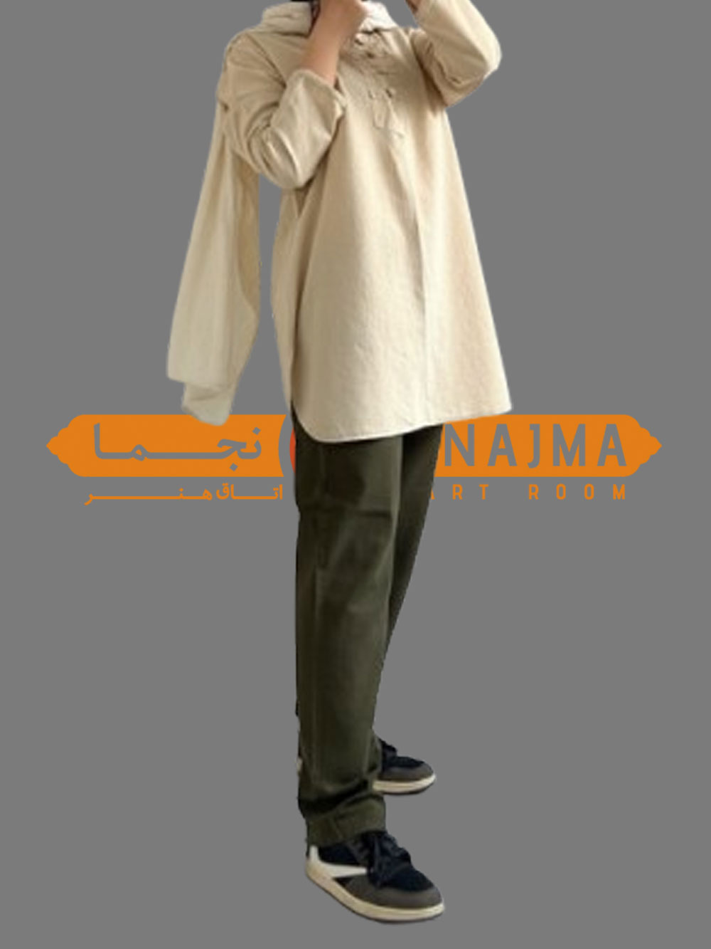 fsr-03 شلوار راسته الیاف طبیعی کد fsr - Image 1